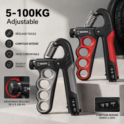 Extenseurs de Poignet Réglables 5-150kg — Musculation